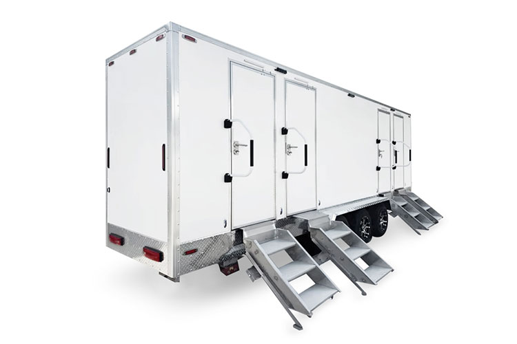 4 Station Portable Restroom Trailers